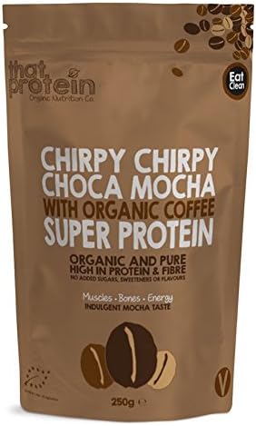 That Protein Organic Vegan Plant Protein and Superfood Chirpy Chirpy Choca Mocha with Organic Coffee, 250g