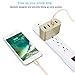 Tranesca 41W 4 port usb travel wall phone charger/adapter/plug for Apple iPhone X,iPhone 8/8 Plus,iPhone 7/iPhone 6/iPhone 5/iPad/iPod /Samsung Galaxy/Android Devices and more (Gold)