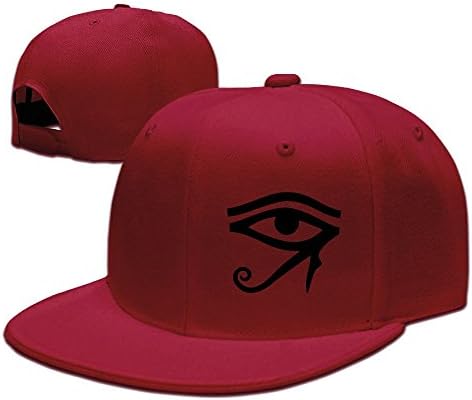 POOKOOL Adjustable Plain Hat Flat Brim Hat Unisex/Men/Women - The Eye Of Horus Ra Egyptian Illuminati