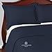 Cosy House Collection Everyday 1500 Series Duvet Cover Set - Master Bedroom Essential - All Season, Moisture-Wicking & Silky Soft - Easy To Maintain & Long Lasting - 3 Piece (King/Cal King, Navy Blue)