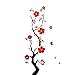 Alicemall Stunning Plum Flower 3D Wall Stickers Chinese Style Red Flower Wall Decals (Multi Color--11373278)