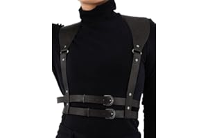 CLOACE Punk Leather Waist Chain Leather Adjustable Body Chain Belt Goth Rave Halloween Body Accessories Jewelry for Women