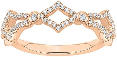 Puresplash Gold Plated Sterling Silver 1/5 ct. Cubic Zirconia Fashion Ring