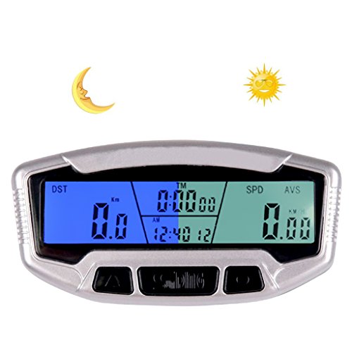 Wired Bike Computer,23-in-1 Bicycle Speedometer Stopwatch Bicycle Odometer LCD Back-Light Motion Sensor Bicycle Speedometer Bike Odometer Cycle Computer Mountain Bike Speedometer Bicycle Computer
