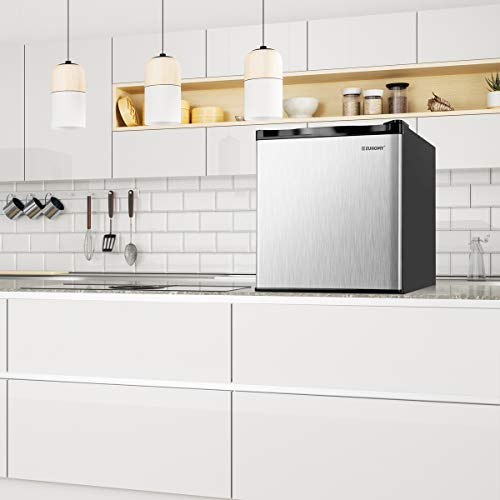 Euhomy-Mini-Freezer-Countertop-Energy-Star-11-Cubic-Feet-Single-Door-Compact-Upright-Freezer-with-Reversible-Stainless-Steel-DoorSilver