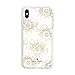 Kate Spade New York Reverse Hollyhock Case for iPhone Xs Max - Defensive Hardshell with White Bumper