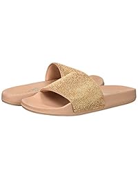 Skechers Sandalia de ducha para mujer con piedras envejecidas
