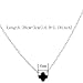 Ginasy Lucky Clover Design with Rhinestone 925 Sterling Silver Necklace 6mm/8mm/12mm (NKYSB-1541)