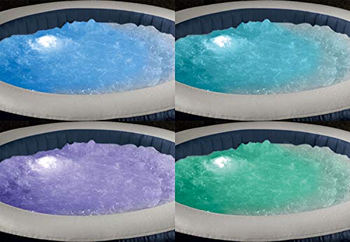 Intex Pure Spa Plus – 4 Personen Bubble Therapy Whirlpool mit aufblasbaren Kopfstützen und LED-Spa-Licht – Bild 6