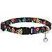 CollarDirect Cat Collar with Removable Bell Floral Pattern 2 Pack Set Flower Adjustable Safety Breakaway Collars for Cats Kitten