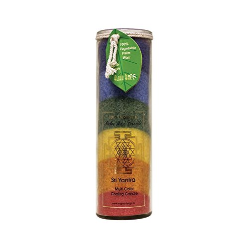 Aloha Bay Unscented Chakra Jar Rainbow Sri Yantra Candle