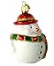 Old World Christmas Round Snowman Glass Blown Ornament