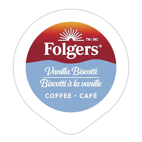 FOLGERS VANILLA BISCOTTI COFFEE K-CUPS, 30 COUNT, 270G/9.5 OZ. BOX (IMPORTED FROM CANADA)