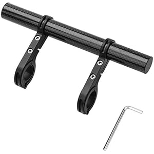 Fietsstuur Extender Dubbele Frames Carbon Fibre Extension Mount Houder Ruimte Saver met Dubbele Klemmen, Beugel voor…
