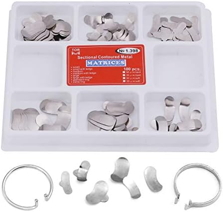 100Pcs Dental Matrix Bands Sectional Contoured Matrices Wedges NO1.398