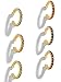 MOEPAPA Ear Cuff Colorful Clip on Hoop Earrings for Women 6pcs set