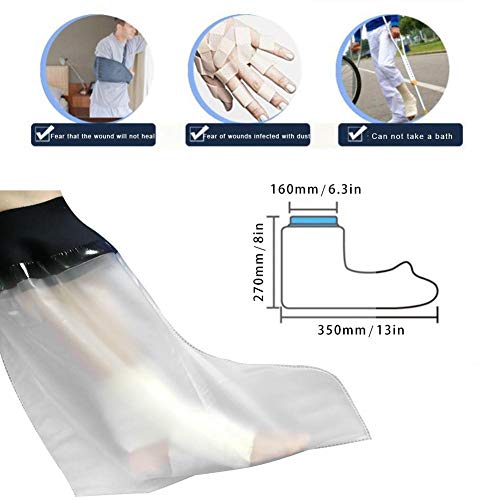 Wendysy Cast and Dressing Cover Cast Covers for Shower Reusable Bandage Cover Waterproof Leg Cast and Bandage Protector Surgery Recover When Bathing for Women and Men