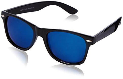 Zerouv zv-8029f polarized wayfarer sunglasses, black, 58 mm