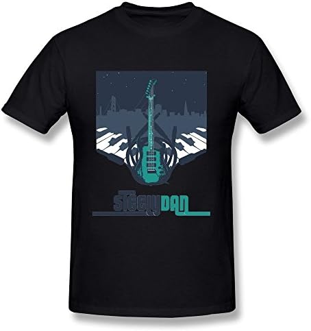 HUIMIN Men's Steely Dan T-shirt XL Black