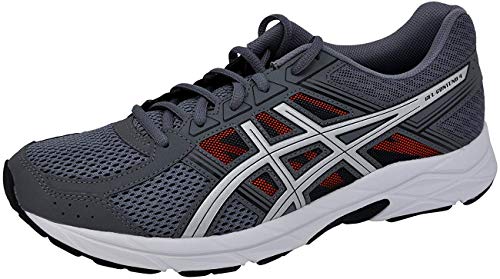 ASICS Men's Gel-Contend 4 Running Shoe Carbon/Silver/Orange, 12 D(M) US