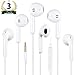 ViiVor Headphones Premium Quality Earphones Earbuds with Mic & Remote Control Fully Compatible with Apple iPhone Android Smartphones and all iPod iPad (3PACK)