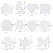 Coopay 20 Pieces Fuse Beads Pegboards Clear Plastic Template Beads Boards Different Shapes with 20 Pieces Colorful Cards for Kids Craft Supplies
