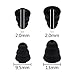 ALXCD Triple Ear Tip with 2mm Hole for Etymotic Shure Klipsch Earphone, 2 Sizes (S/L) 4 Pairs Triple Flange Silicone Earbud tip, Fit for Etymotic Shure Klipsch 2mm Hole[Black-4 Pair]