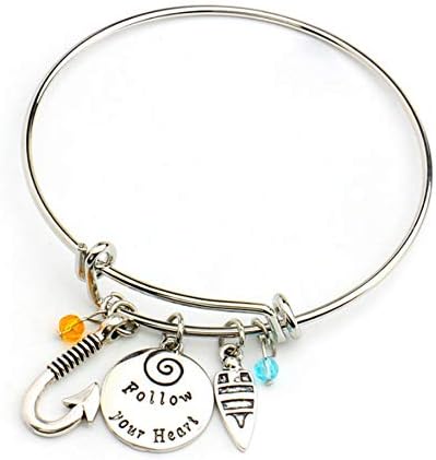 Movie and TV Costume Jewelry Message Charm Expandable Wire Bracelet- Birthday Mother Daughter Friendship Gifts