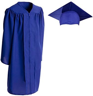 Child Graduation Cap &amp; Gown (Matte Fabric), Royal Blue