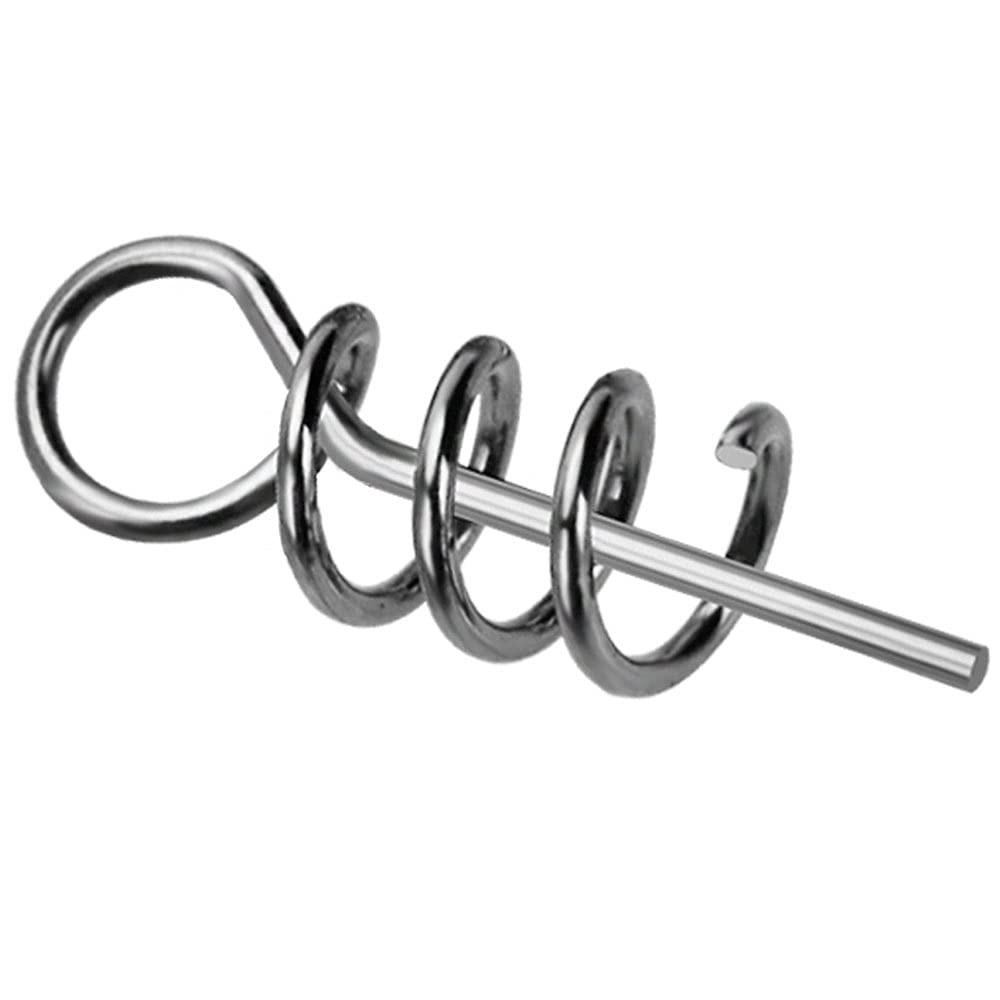 ANCLLO 200pcs 15mm Soft Lure Bait Spring Twist Lock Outdoor Fishing Crank Hook Centering Pin for Soft Lure Bait Worm Crank