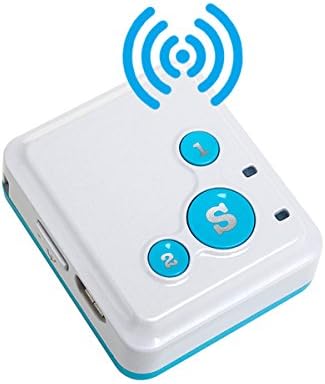 TopTops Mini Global Locator Systerm SOS Alarm Real time GPS Tracker for Kids or The Old (Blue)
