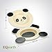 EQearth Kids Dinnerware 5-piece set Plate Bowl Cup Spoon Fork, Microwave and Dishwasher Safe, Natural-Plant-Fiber,Eco-friendly, Biodegradable material, Food-Grade Safe, BPA Free, Non-Toxic, Non-plastic, Panda Theme