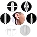 Anti-Radiation FBI Agent Popular Mono Earphones,3.5mm Stereo Acoustic Hollow Air Tube Wired Earpiece Earbuds,Hands-free Headset with Mic and On Off Answer Switch