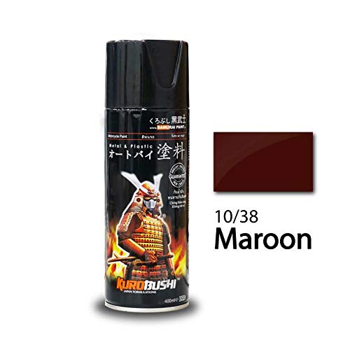SAMURAI KUROBUSHI Spray Paint 1K Standard Colour Coat #38-Maroon (D-I-Y Do It Yourself)- 400ml