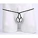 CHICTRY Men's Crotchless Hollow Openwork Ring Bikini Briefs Lingerie Black Medium(Waist:26.0-48.0