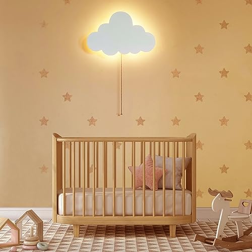 Azorteja Cloud-Lights-for-Bedroom, Kawaii Kids Cloud-Night-Light for Baby-Nursery, White Hanging Cloud-Lamp for Room-Decor, Cute Battery-Operated Floating Cloud-Lamps for Wall-Decor, Warm_White