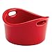 Rachael Ray Stoneware 4-Piece Bubble & Brown Ramekin Set, Red