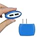 AutumnFall® 2A Dual USB Ports Home Wall Travel AC Power Charger Adapter for iPhone 6S US Plug (Blue )