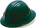 Pyramex Safety SL Series Full Brim Hard Hat,Green