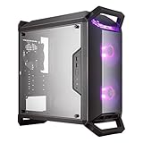 Cooler Master MCB-Q300P-KANN-S02 MasterBox MATX Tower w/ Front And Top Dark Mirror Panel, Transparent Acrylic Side Panel, Adjustable I/O&nbsp; And 2x 120mm RGB Fans w/RGB Controller
