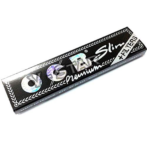 OCB Black Filter & Papers Premium King Size Slim RIZLA Natural Rolling Smoking (20)