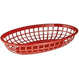 Outset 76185 Pub Food Baskets, Red, 6.25 x 9.5 x 2 inches, Set of 6