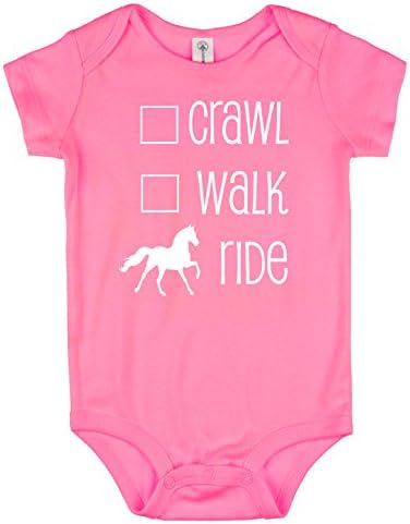 Equestrian Creations Crawl, Walk, Ride Baby Horse Onesie For Infant Boys &amp; Girls