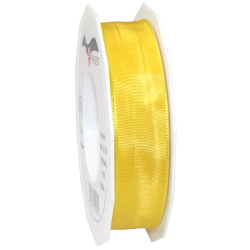 Morex Ribbon French Wired Lyon Ribbon, 1-Inch by 27-Yard Spool, Yellow