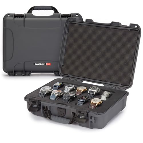 NANUK 910 Waterproof Watch Case with Foam Insert, Graphite