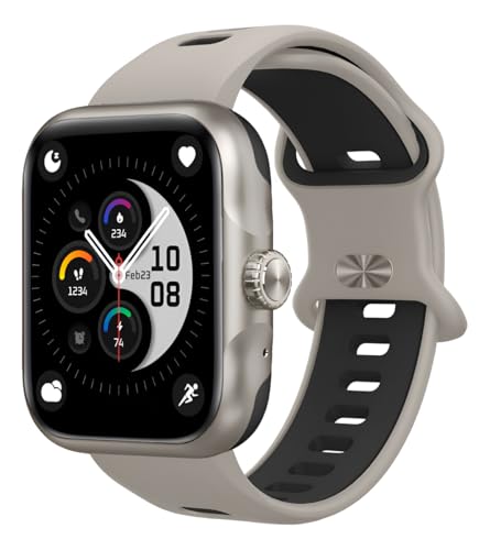 Smartwatch Action com GPS Integrado, Alexa, Tela AMOLED, Strava, Resistência 3ATM, Fitness e Notificações Inteligentes Pulseira Respirável(Prata)