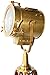 Adjustable Antique Vintage Old Century Moden Searchlight Lamp Timber Tripod Brass and Brown Tripod
