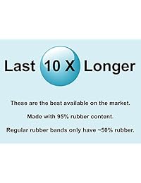 20 bandas de goma rojo de tamaño grande para pesca Tamaño # 64 (3 1 2" X 1 4") de sal agua amigable, UV y resistente al calor