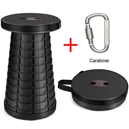 DIBALA Portable Folding Stool,Telescoping Stool Seat for Fishing,BBQ,Hiking Traveling, Camping,Outdoor Activities,Max Load 330lbs,Lightweight and Strong Bearing Capacity