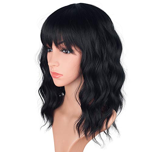 Natural Looking Medium Long Wavy Wigs For Black Women Short